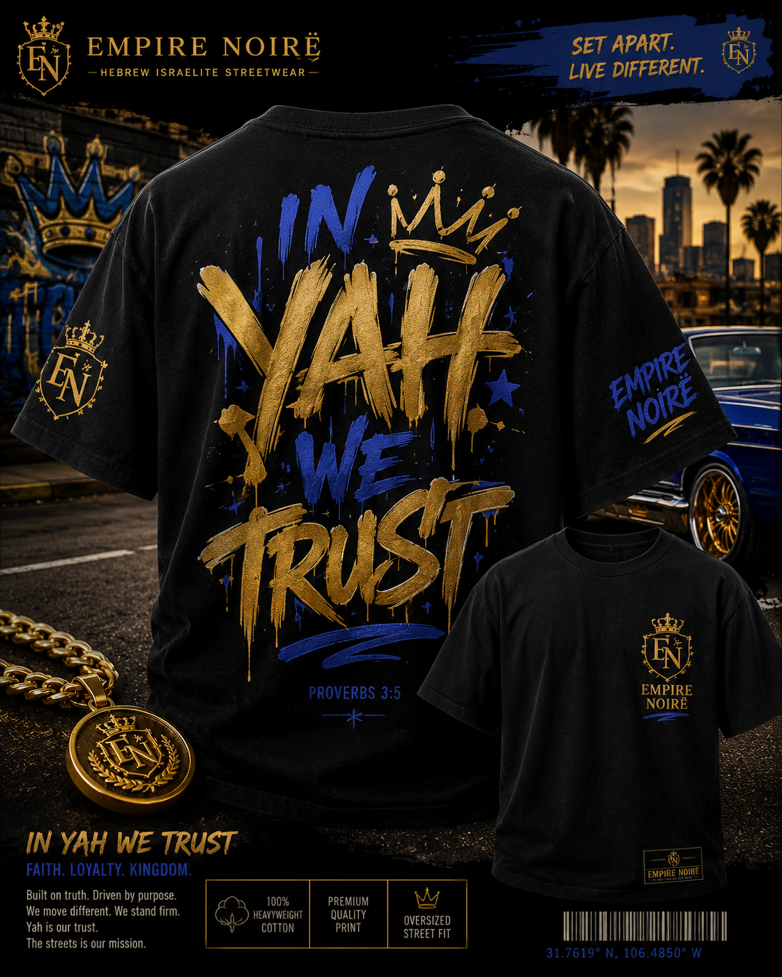 Empire Noirë “In Yah We Trust” Premium Tee