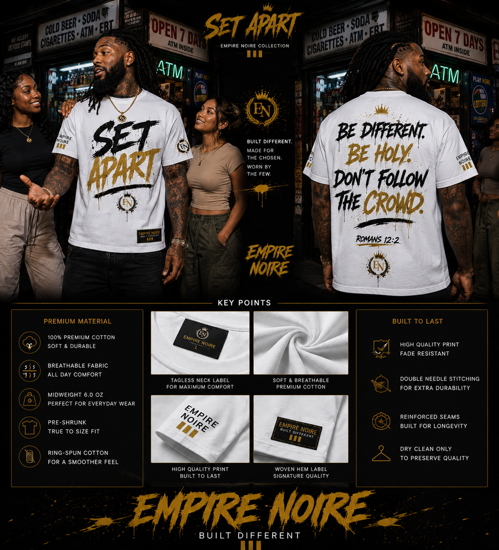 SET APART TEE — EMPIRE NOIRË
