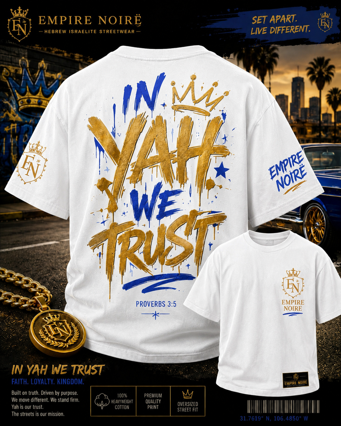Empire Noirë “In Yah We Trust” Premium Tee